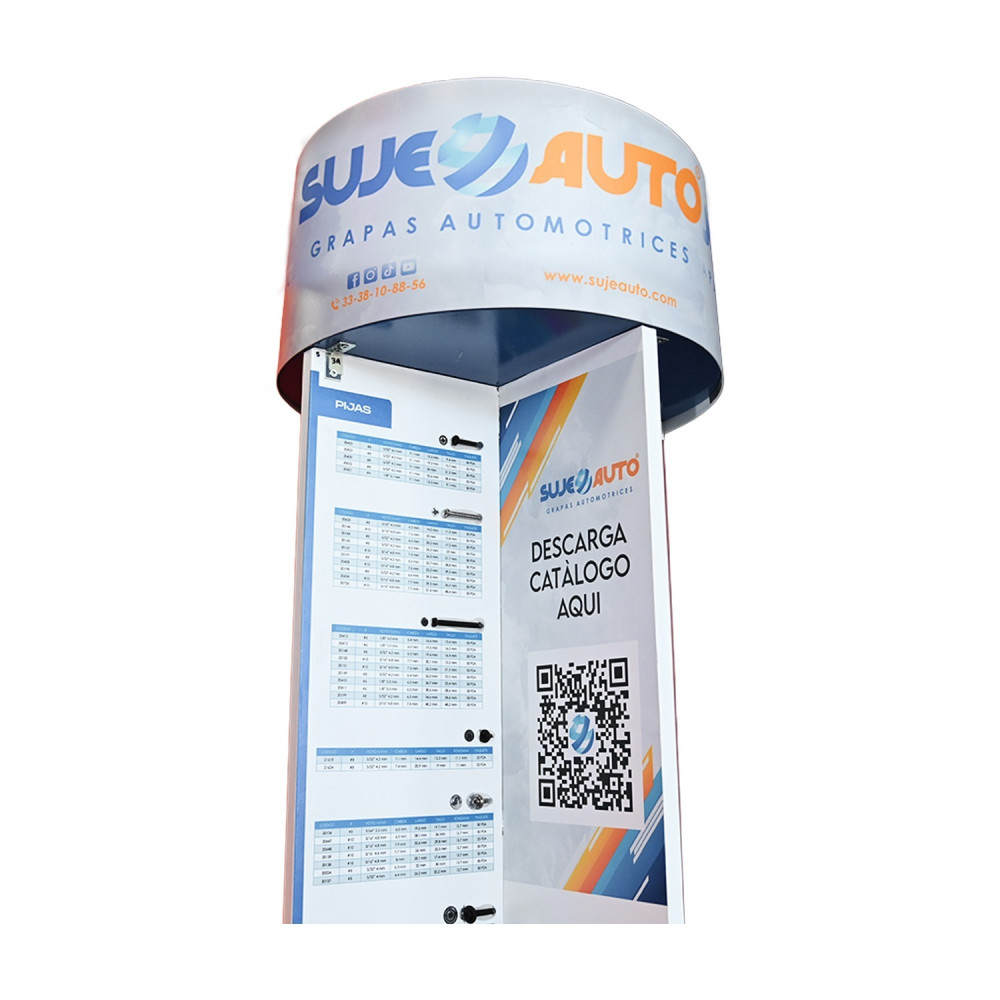 EXHIBIDOR GIRATORIO GRAPAS AUTOMOTRICES SUJEAUTO  32300
