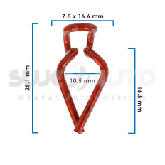 Grapa De Tapiceria PICK UP FORD